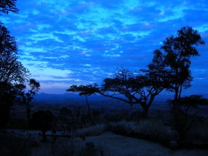 Sunrise over the valley from Nkhoma