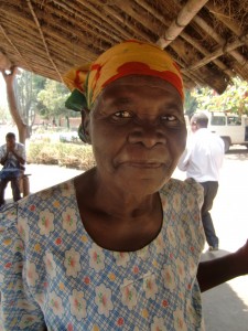 Mrs Samuel back at home, a month after cataract surgery